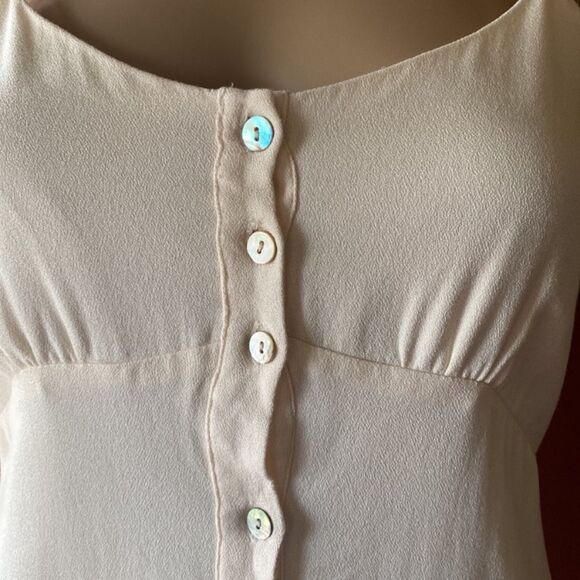 Calvin Klein Jeans Size SP Beige Cream Summer Vacation Resort Maxi Long Dress - Picture 3 of 8